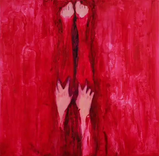 暗涌，布面丙烯，2023，馮蕤作品