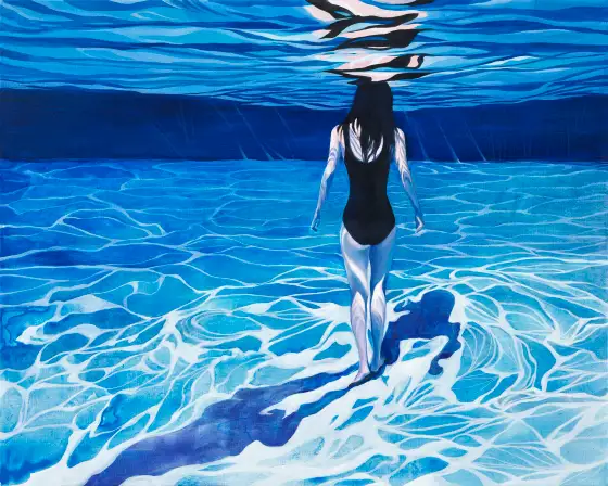 水中之影，布面油畫，2026，馮蕤作品