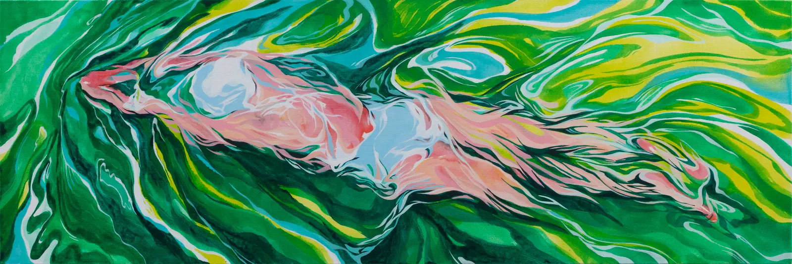水形人漪1，布面丙烯，2025，馮蕤作品