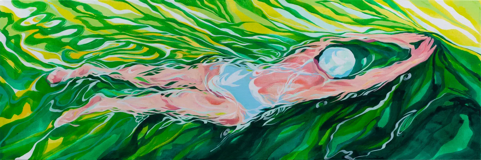 水形人漪2，布面丙烯，2025，馮蕤作品