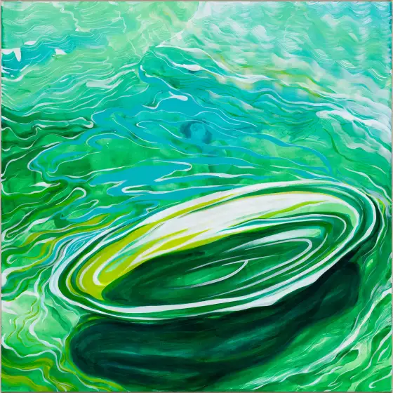 漩涡，布面丙烯，2023，馮蕤作品