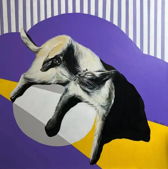 狗狗，布面丙烯，2022，馮蕤作品