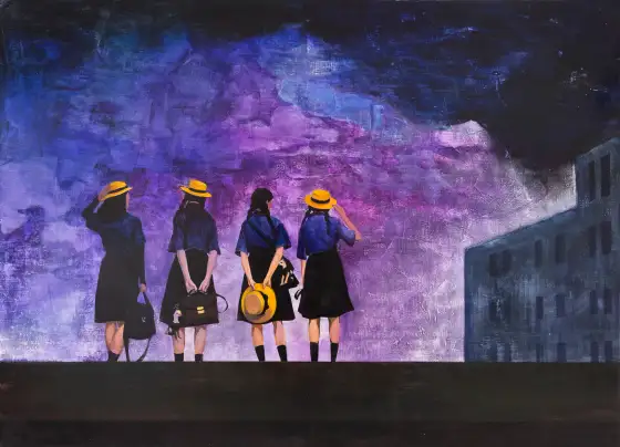 生之如舟2，布面丙烯，2019，馮蕤作品