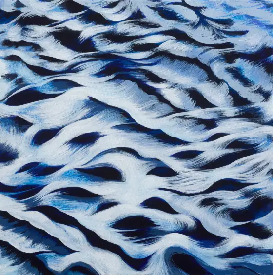 細浪漂漂，布面丙烯，2025，馮蕤作品
