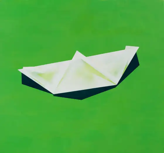 紙船，布面丙烯，2023，馮蕤作品