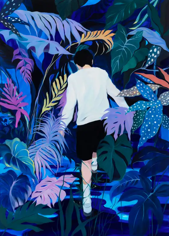 返景入深林，布面油畫，2026，馮蕤作品