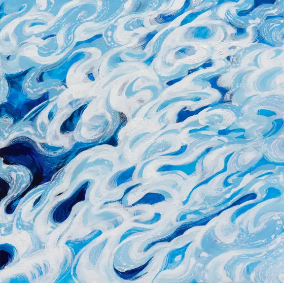 雲生蒼海，布面丙烯，2025，馮蕤作品