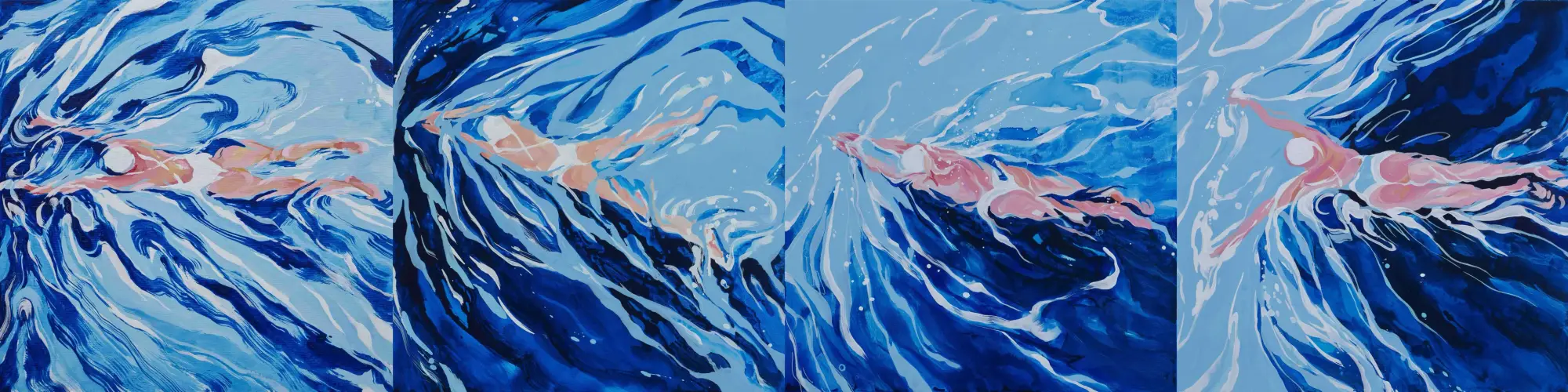 blue系列，布面丙烯，2024，馮蕤作品